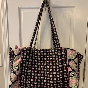 VERA BRADLEY Large Duffle - Popular Pink Elephants